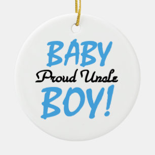 Proud Uncle Baby Boy Gifts Ceramic Tree Decoration