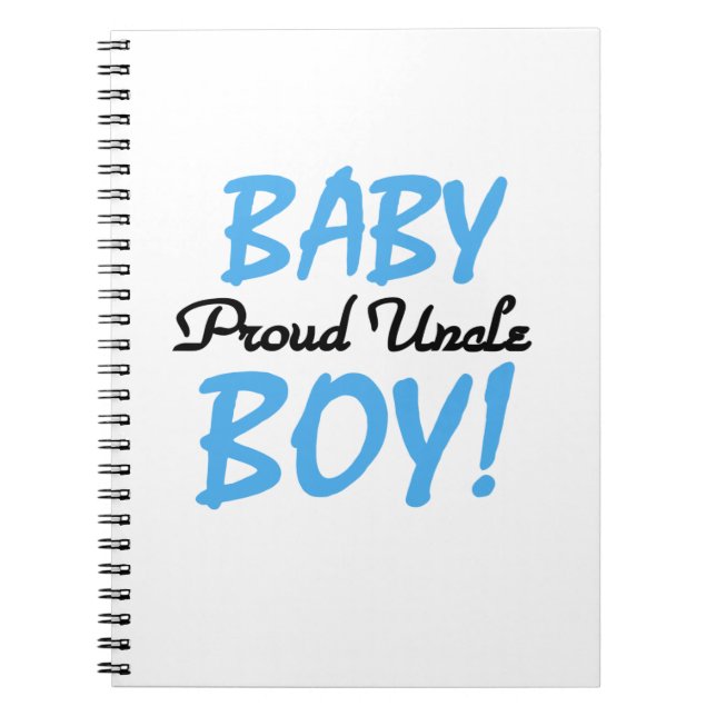 Proud Uncle Baby Boy Gifts Notebook (Front)