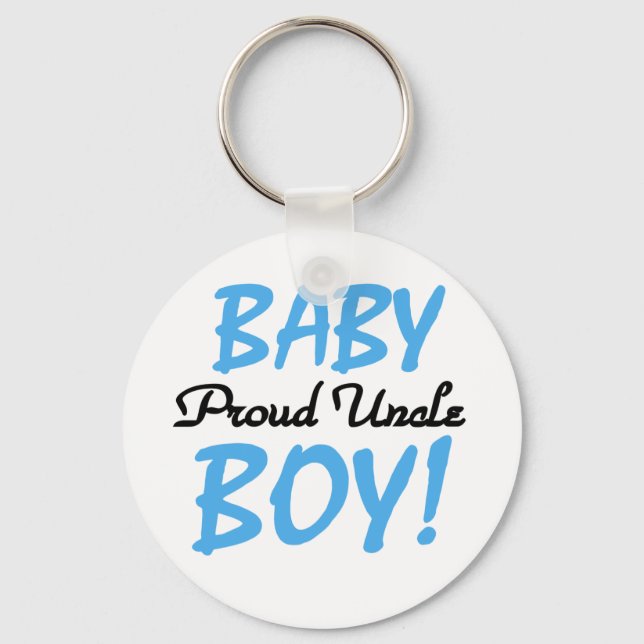 Proud Uncle Baby Boy T-shirts and Gifts Key Ring (Front)