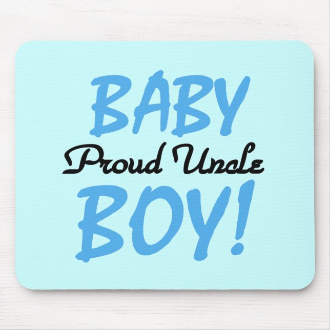 Proud Uncle Baby Boy T-shirts and Gifts Mouse Mat (Front)