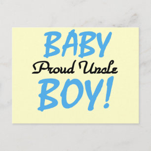 Proud Uncle Baby Boy T-shirts and Gifts Postcard