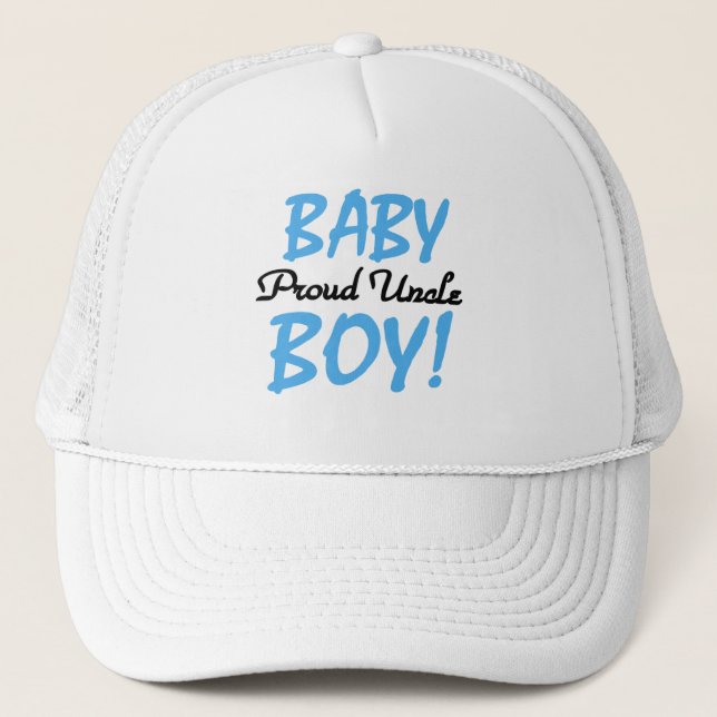 Proud Uncle Baby Boy T-shirts and Gifts Trucker Hat (Front)