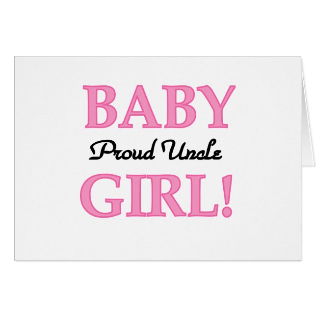 Proud Uncle Baby Girl Tshirts and Gifts (Front Horizontal)