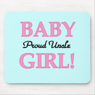 Proud Uncle Baby Girl Tshirts and Gifts Mouse Mat