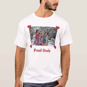 Proud Uncle Love Personalise Photo Make Your T-Shirt