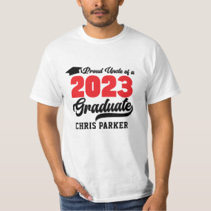 Proud Uncle of a 2023 Graduate Red Bold Script T-Shirt