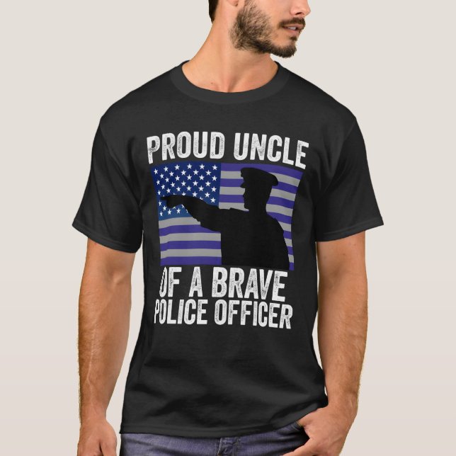 Proud Uncle of A Brave Police Officer boy T-Shirt