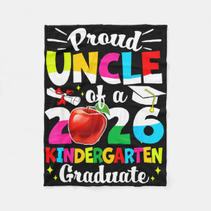 Proud uncle of a class of 2026 graduate kids fleece blanket