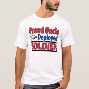 Proud Uncle of a Deployed Soldier with Name T-Shirt