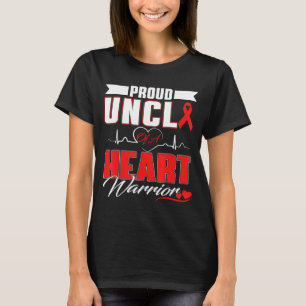 Proud Uncle Of A Heart Warrior Heart Disease Aware T-Shirt