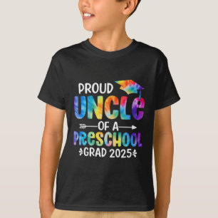 Proud Uncle Of A Preschool Graduate 2025 Tie Dye G T-Shirt
