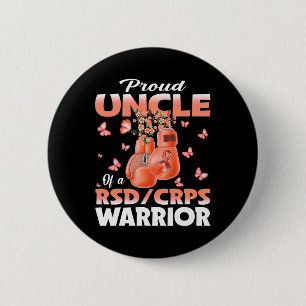 Proud Uncle Of A Rsd Crps Warrior Awareness Boxing 6 Cm Round Badge