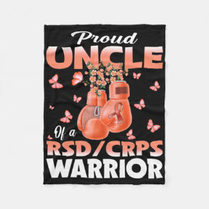 Proud Uncle Of A Rsd Crps Warrior Awareness Boxing Fleece Blanket