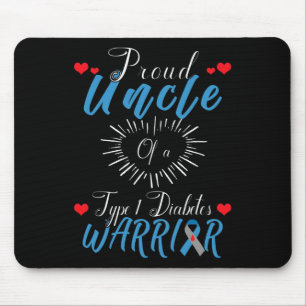Proud Uncle Of A Type 1 Diabetes Warrior Awareness Mouse Mat