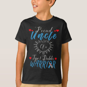 Proud Uncle Of A Type 1 Diabetes Warrior Awareness T-Shirt