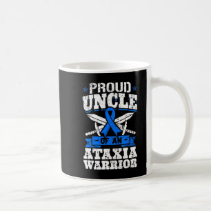 Proud Uncle Of An Ataxia Warrior Blue Awareness Ri Coffee Mug