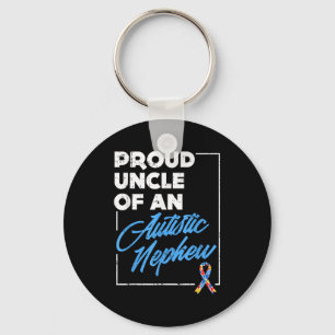 Proud Uncle Of An Autistic Nephew Shirt Autism Sup Key Ring
