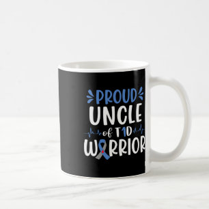 Proud Uncle Of T1d Warrior Diabetes Awareness Blue Coffee Mug