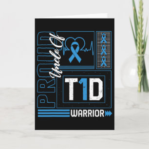 Proud Uncle Of T1d Warrior Ribbon Diabetes Awarene Card