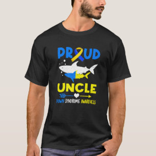 Proud Uncle Shark Down Syndrome Awareness T21 T-Shirt