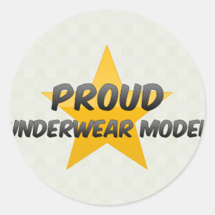 Proud Underwear Model Classic Round Sticker