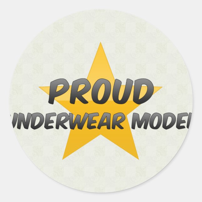 Proud Underwear Model Classic Round Sticker (Front)
