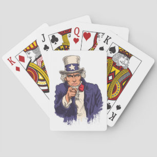 Proud United States of America USA I Want You Playing Cards