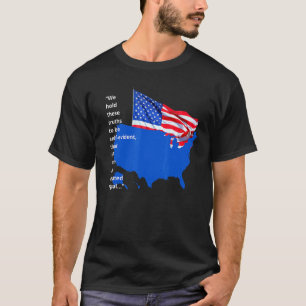Proud US Country Flag All created equal Equality H T-Shirt