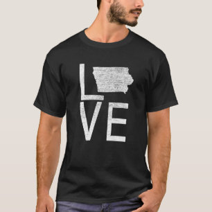 Proud Usa Fan State  Iowa Love Map Iowa  1 T-Shirt