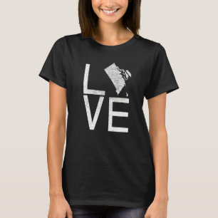 Proud Usa Fan State Rhode Island Love Map Rhode I T-Shirt
