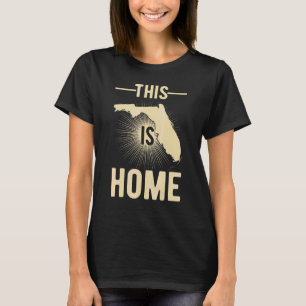Proud Usa Fan State This Is Home Map Florida T-Shirt