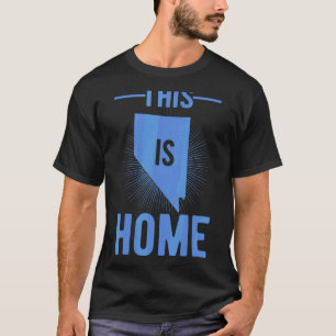 Proud Usa Fan State  This Is Home Map Nevada T-Shirt