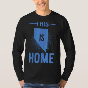 Proud Usa Fan State This Is Home Map Nevada T-Shirt