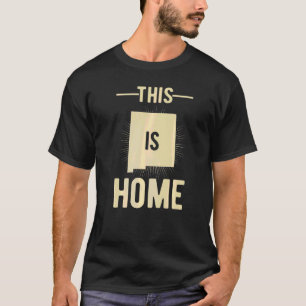 Proud Usa Fan State  This Is Home Map New Mexico T-Shirt
