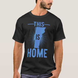 Proud Usa Fan State This Is Home Map Vermont T-Shirt