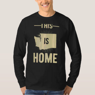 Proud Usa Fan State This Is Home Map Washington T-Shirt