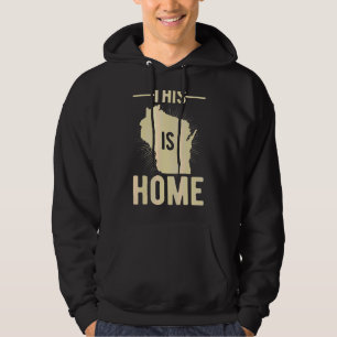 Proud Usa Fan State This Is Home Map Wisconsin Hoodie