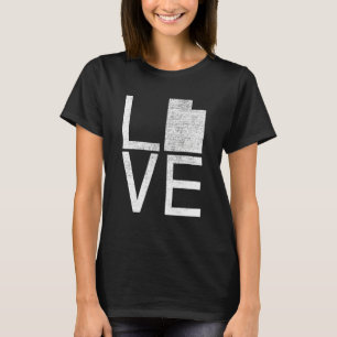 Proud Usa Fan State Utah Love Map Utah 1 T-Shirt