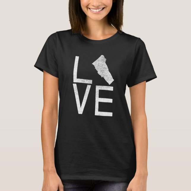 Proud Usa Fan State  Vermont Love Map Vermont T-Shirt (Front)