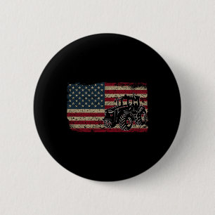 Proud Usa Farmer Shirt Men Women Farm Tractors Usa 6 Cm Round Badge