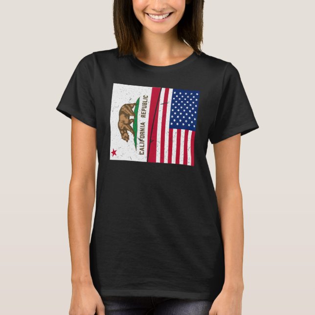 Proud Usa Home Country Patriotic Home State Flag C T-Shirt (Front)