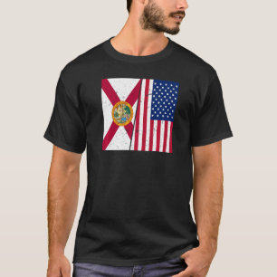 Proud Usa Home Country Patriotic Home State Flag F T-Shirt
