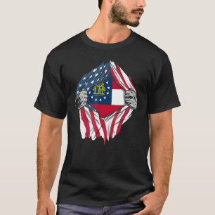Proud Usa Home Country Patriotic Home State Flag G T-Shirt