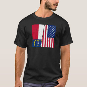Proud Usa Home Country State Flag North Carolina T-Shirt