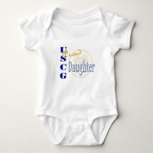 Proud USCG Daughter Baby Bodysuit