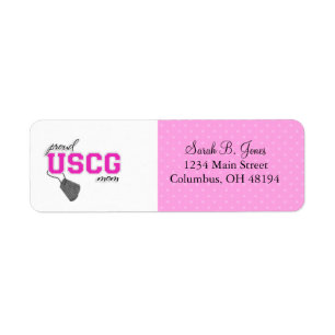 Proud USCG Mum Return Address Labels