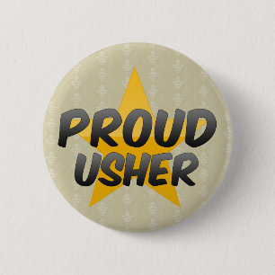 Proud Usher 6 Cm Round Badge