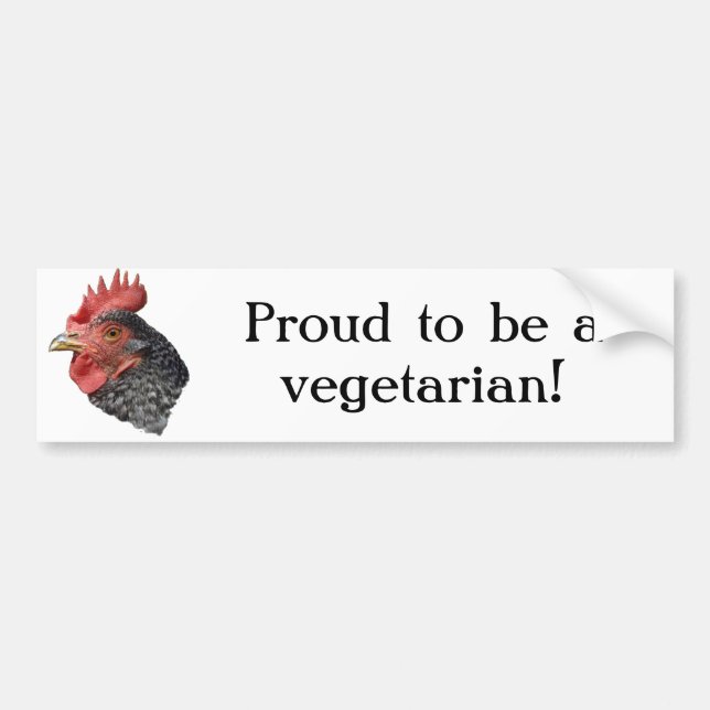 Proud vegetarian - Bumper Sticker (Front)