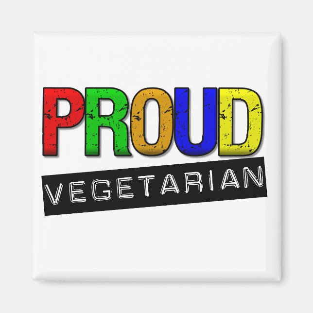 Proud Vegetarian Magnet (Front)