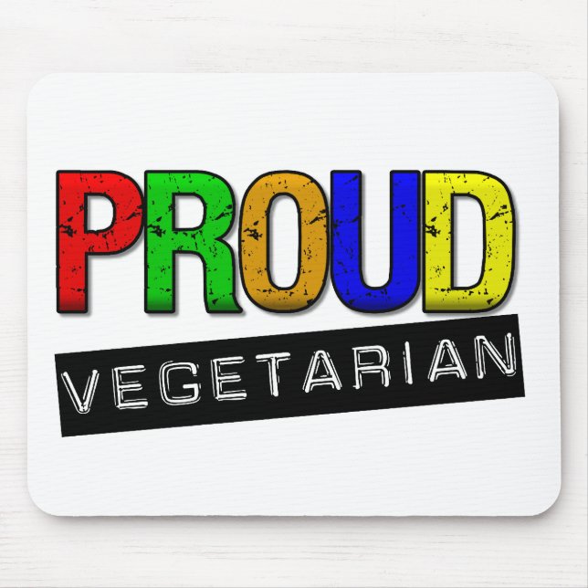 Proud Vegetarian Mouse Mat (Front)